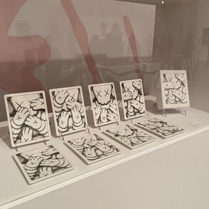 Kaws what party URGE ceremic plates set of 4 Brooklyn museum